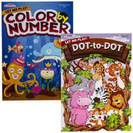 24 Pieces Color/activity Book Color Bynumber And Dot 2asst In Pdqmade In Usa Ppd $3.95 - Crosswords, Dictionaries, Puzzle books