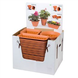 84 Wholesale Planter Med 3 Shapes In Display 4 Colors In Pdq