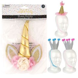 24 Pieces Birthday Party Hat 4 Assorted - Party Novelties