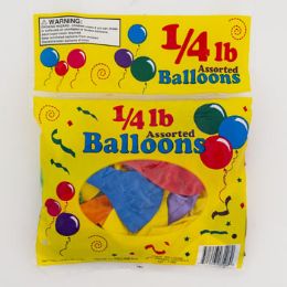 96 Wholesale Balloons 1/4 Lb Asst 7/9/11 In Asst Colors Logo Prtd pb