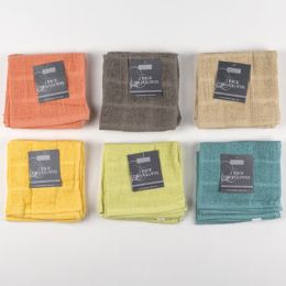 72 Wholesale Kitchen Dish Cloth 2pk 12x12 Random Asst Clrs Peggable