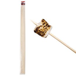 36 Wholesale Campfire Bamboo Roasting Stick 8pk 30inl/6mm For Hot Dog/marshmallows Bbq Polybag/header