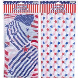 36 Pieces Tablecover Patriotic Plastic 54x108 Full Print 3ast Pbh0.02mm/pe - 4th Of July
