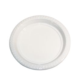 24 Pieces Dispozeit Plastic Palte 7 In 15 Ct White - Disposable Plates & Bowls
