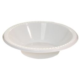 24 Pieces Dispozeit Plastic Bowl 7 In 12 Ct White - Disposable Plates & Bowls