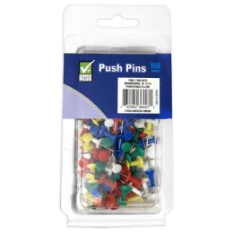 36 Pieces Check Plus Push Pen 150 Ct Assorted - Push Pins and Tacks