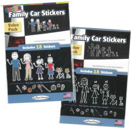36 Wholesale Family Car Stickers Astd