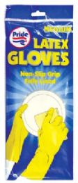 72 Wholesale Pride Latex Glove Medium Yellow