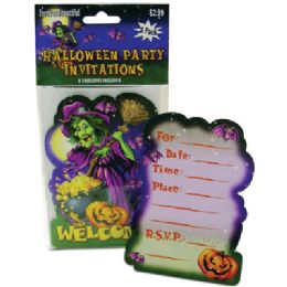 72 Wholesale Halloween Party Invitations 8c