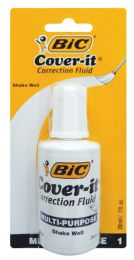 72 Bulk Bic Wite Out 0.70 Oz With Brush Applicator