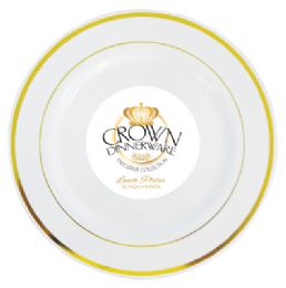 12 Wholesale Crown Lunch Plate Executive Collection 9 In 10 Pk Gold