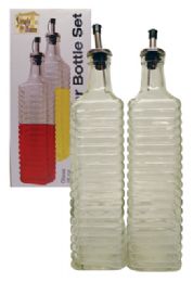 12 Wholesale Glass Oil/vinegar Set 2 Pc 16 oz