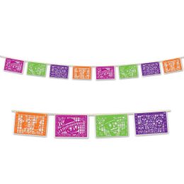 12 Wholesale Day Of The Dead Picado Style Pennant Bnr AlL-Weather; 8 Pennants/string