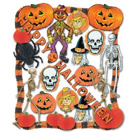 Bulk Halloween Decorating Kit Piece Count: 24