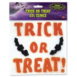 12 Pieces Trick Or Treat Gel Clings - Hanging Decorations & Cut Out