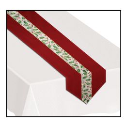 6 Wholesale Christmas Holly Fabric Table Runner