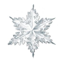 12 Wholesale Metallic Winter Snowflake