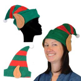 12 Pieces Felt Elf Hat W/ears - Party Hats & Tiara