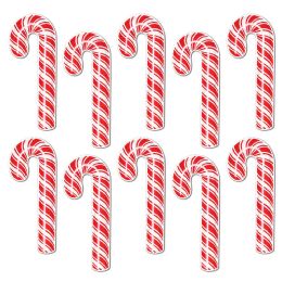 12 Pieces Mini Candy Cane Cutouts - Hanging Decorations & Cut Out