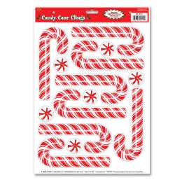 12 Wholesale Candy Cane Clings 6 Peppermints Included