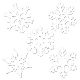 24 Pieces Mini Snowflake Cutouts - Hanging Decorations & Cut Out