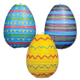 6 Pieces Easter Egg Paper Lanterns - Hanging Decorations & Cut Out