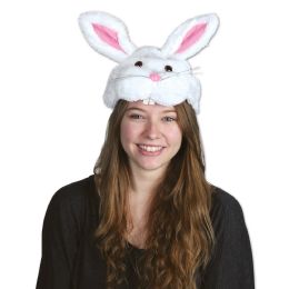 12 Pieces Plush Bunny Head Hat - Party Hats & Tiara