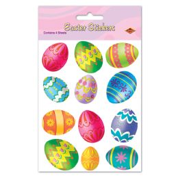 12 Pieces Easter Egg Stickers - Stickers
