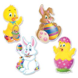 12 Pieces Easter Cutouts - Hanging Decorations & Cut Out