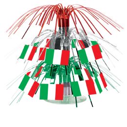 12 Wholesale Italian Flag Mini Cascade Centerpiece Combination Metallic & Boardstock