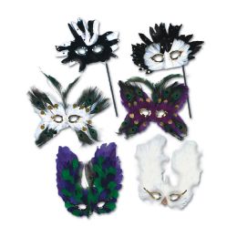 12 Wholesale Ultima Masks Asstd Designs; Elastic Attached