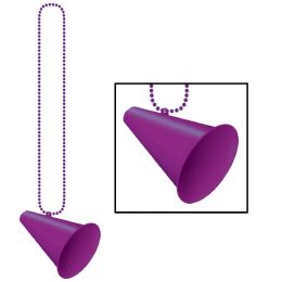 12 Wholesale Beads W/megaphone Medallion Purple