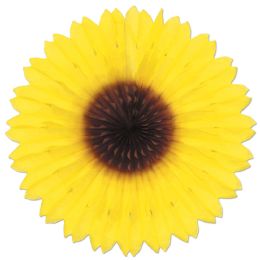 12 Pieces Sunflower Fan - Hanging Decorations & Cut Out
