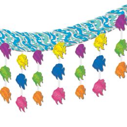 6 Pieces Tropical Fish Ceiling Decor - Hanging Decorations & Cut Out