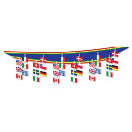 6 Pieces International Flag Ceiling Decor - Hanging Decorations & Cut Out