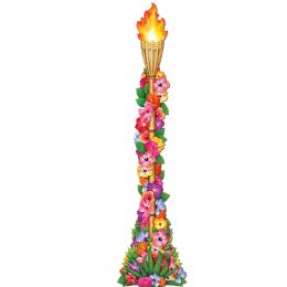 12 Pieces Jointed Floral Tiki Torch - Bulk Toys & Party Favors