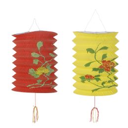 12 Pieces Chinese Lanterns - Hanging Decorations & Cut Out
