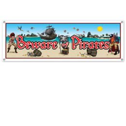 12 Wholesale Beware Of Pirates Sign Banner
