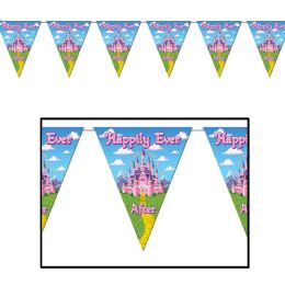12 Wholesale Princess Pennant Banner AlL-Weather; 12 Pennants/string