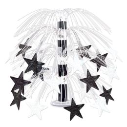 6 Wholesale Star Cascade Centerpiece Black & White