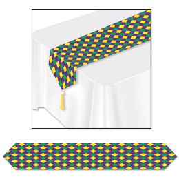12 Pieces Printed Mardi Gras Table Runner - Table Cloth