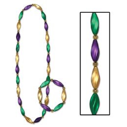 12 Wholesale Satin Swirl Beads/Bracelet Set