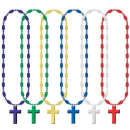 12 Wholesale Religious Beads Asstd Colors