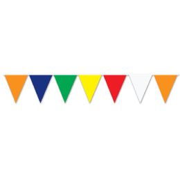 12 Wholesale MultI-Color Pennant Banner AlL-Weather; 15 Pennants/string