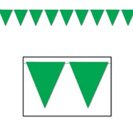 12 Wholesale Green Pennant Banner