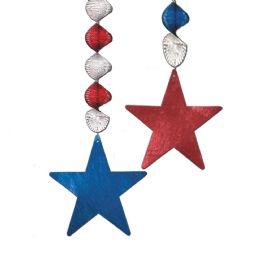 12 Pieces Foil Star Danglers - Hanging Decorations & Cut Out