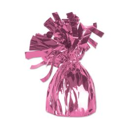 12 Wholesale Metallic Wrapped Balloon Weight Pink