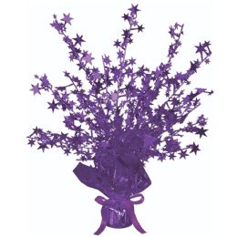 12 Wholesale Star Gleam 'n Burst Centerpiece Purple