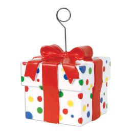 6 Wholesale Polka Dots Gift Box Photo/balloon Holder