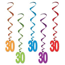 6 Pieces  30  Whirls - Streamers & Confetti